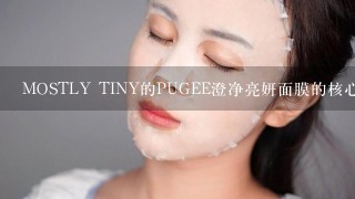 MOSTLY TINY的PUGEE澄净亮妍面膜的核心成分是什么？