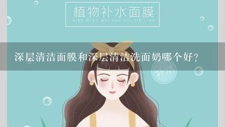 深层清洁面膜和深层清洁洗面奶哪个好？