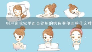 明星到我家里面金铭用的鳄鱼粪便面膜什么牌子，在哪